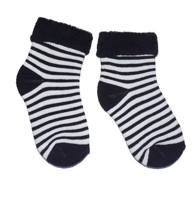 Produktbild von Baby Kuschelsocken aus Baumwolle Frottee Marine Größe 13-14