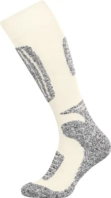 Produktbild von Tobeni 2 Paar Damen Herren Skisocken Funktionssocken Snowboardsocken Winter-Socken Uni, Farbe:Wollweiss-Grau, Grösse:35-38