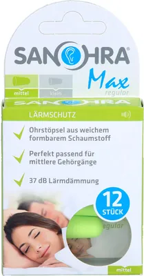 Produktbild von Sanohra max Gehörschutzstöpsel f.Erwachsene 12 St