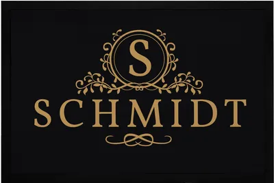 Produktbild von Fußmatte mit Namen Initiale Monogramm Familie Türmatte rutschfest & waschbar SpecialMe® weiß 60x40cm