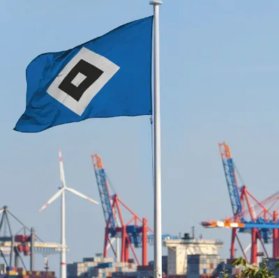 Produktbild von HSV Hissfahne Flagge "Schrebergarten"  120 x 180 cm  Hamburger SV