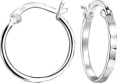 Produktbild von Kleine Creolen Silber 925 Ohrringe mit französischem Verschluss 16 mm