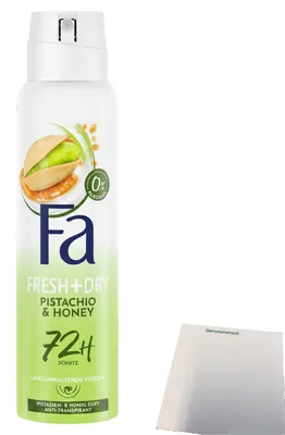 Produktbild von Fa Deo-Spray Pistachio&Honey (150ml Flasche) + usy Block