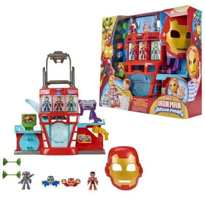 Immagine prodotto di Iron Man HQ. electronic children's box set. Marvel Iron Man and his Awesome Friends. ages 4 and up