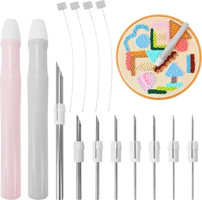 Produktbild von 15-teilige Set Stanznadeln - Punch-Nadeln Set - Werkzeug für Stickerei - DIY-Nadelset 1,2/1,5/2/2,5/3,5/5 mm