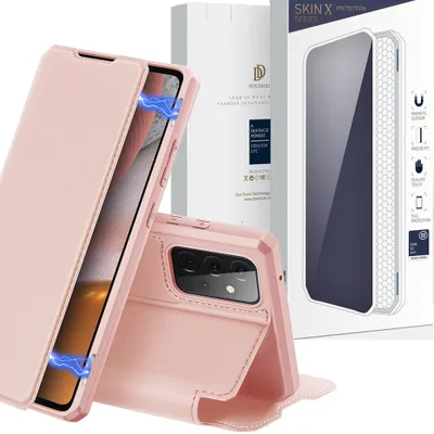 Zdjęcie produktu dla Dux Ducis Skin X Kabura Etui Pokrowiec Z Klapką Samsung Galaxy A72 4G Różowy