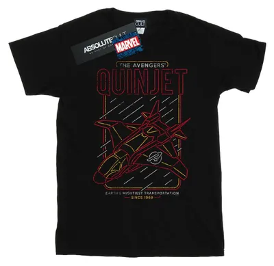 Image de Marvel - T-shirt « The Avengers Quinjet » pour homme BI38635 (XL) (noir)