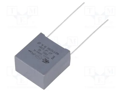Image de 2 condensateurs : 0,47 µF ±10% X2, 15 mm, 18x19x11 mm, référence F863BW474K310ALW0L