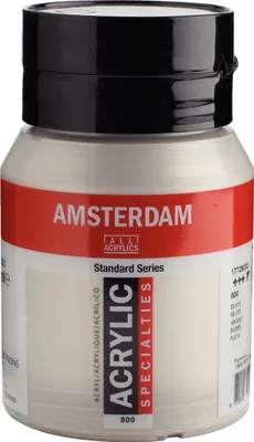 Produktbild von Royal Talens Acrylfarbe 800 Silber 500 ml - Amsterdam Malen