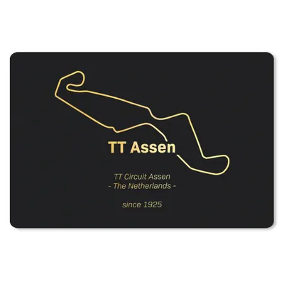 Produktbild von MuchoWow® Mauspad Mousepad TT Assen - Gold - Niederlande 27x18 cm - Mousepads - Maus Mat - Pad - Mausunterlage - Büroartikel - Desk Matten