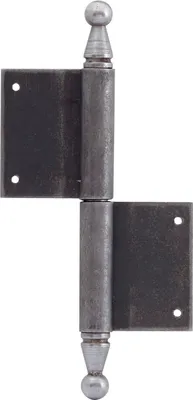 Produktbild von Türband mit Zierkopf - Aufschraubband klassisch, mit Zierkopf, rechts, 140x210mm, Stahl blank