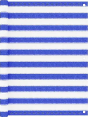 Produktbild von （Robust Möbel）Balkon-Sichtschutz Anti-UV & Wasserfest - modernes Design - Blau und Weiß 120x300cm HDPE DE374522 - Balkonsichtschutz