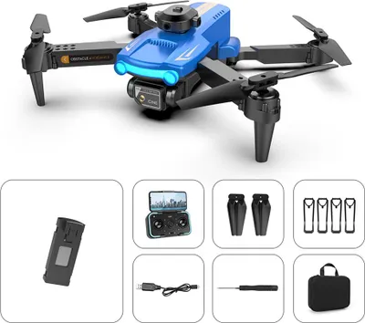 Produktbild von Mini Xt2 Drone 4k HD Dual Kamera Vierseitige Hindernisvermeidung Faltbare Quadcopter Child Dron Airplane Blue 3 Batterien
