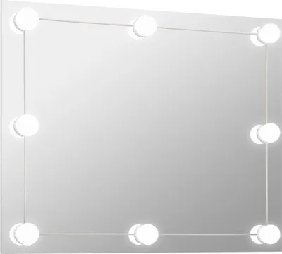 Obrázek produktu pro vidaXL Nástěnné zrcadlo bez rámu s LED osvětlením Obdélníkové sklo
