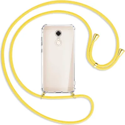Produktbild von Handykette Backcover-Schutzhülle mit Band (Metall goldfarben) für Xiaomi Redmi 5 Plus - gelb