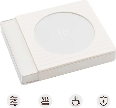 Produktbild von INF Intelligenter Tassenwärmer mit 4 Temperaturstufen für Büro und Zuhause Weiß