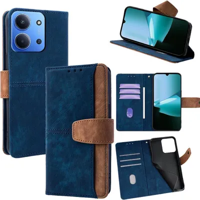 Obrázok produktu pre Koženkový kryt pre Xiaomi Redmi 15C 5G / 4G slot na karty RFID ochrana Blue