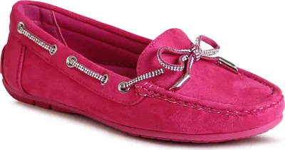 Produktbild von topschuhe24 3007 Damen Velours Mokassins Komfort Glitzer Slipper , Farbe:Pink, Größe:37 EU