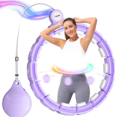 Produktbild von Hula-Hoop-Reifen Smart Hula Hoop, Perfekt für Fitness & , Leiser, Lichterfüllter, Verstellbarer und Tragbarer Hula-Hoop