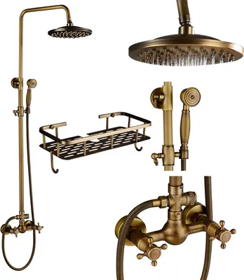 Obrázok produktu pre 8'' sprchový stĺp Retro sprchový set s ručnou sprchou Sprchový systém, A02
