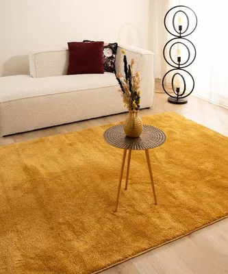 Produktbild von Unyqoos® Velours-Teppich Flair – Gold, 160×230 cm | Polypropylen Soft-Touch, 2600 g/m², 20 mm Flor