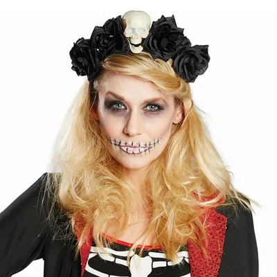 Produktbild von RUBIE'S La Catrina Haarreif schwarz, Größe STD, Farbe schwarz
