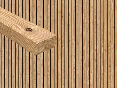 Produktbild von WOODTEX | 2,13 m | Naturbelassen 20x145mm Fassadenholz Rhombusleiste, Kanadische Lärche Profilbretter, Fassadenprofil, Wetterbeständig, Robust, Für Fassade Carport Sichtschutz