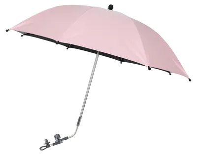 Image de Parasol pour poussette, 75 cm de diamètre, protection solaire universelle pour bébés avec clip réglable pour poussette, protection UV pour enfants (rose)