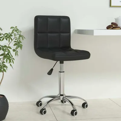 Image de vidaXL Chaise de bureau pivotante noir similicuir - Chaise de bureau - Chaise - Chaises