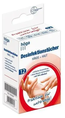 Produktbild von Desinfektionstücher Hände + Haut 12 St