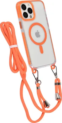 Produktbild von TUNIQ iPhone 13 Pro Max Back cover case - neck cord - magsafe - Orange
