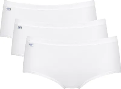 Produktbild von Sloggi Damen Slip - Midi, Basic+ 3er Pack, einfarbig Weiß XL