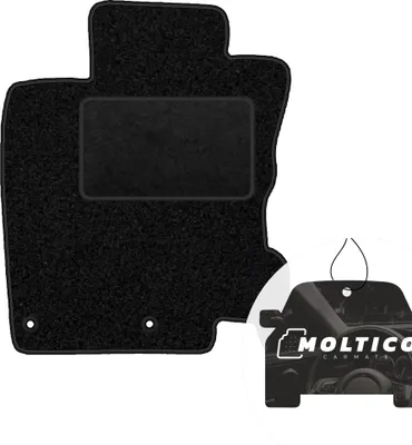 Produktbild von moto-MOLTICO Fahrer Fußmatte Auto Velours Fahrerseite Autoteppiche Schwarz Fahrermatte 1-teilig passend für Nissan Qashqai II 2013-2021