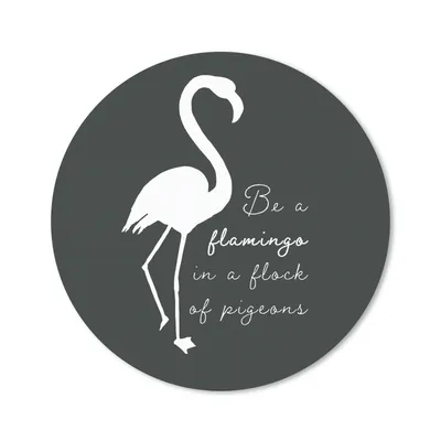 Produktbild von MuchoWow® Mauspad Mousepad Flamingo - Scherenschnitt - Briefe - Zitate 40x40 cm - Mousepads - Maus Mat - Pad - Mausunterlage - Schreibtisch Accessoires