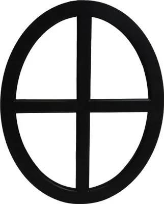 Immagine prodotto di Finestra a occhio di bue per tettoie Acciaio nero 510 x 640 mm