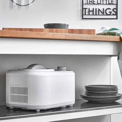 Zdjęcie produktu dla Kompaktowa maszynka do lodów – pojemność 1 litr – kompresor chłodzący o mocy 100 W – do produkcji lodów i sorbetów