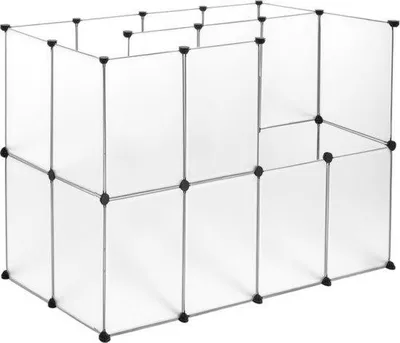 Zdjęcie produktu dla Rozszerzalny panel do klatki wewnętrznej, biały, z tworzywa ABS, łatwy w montażu