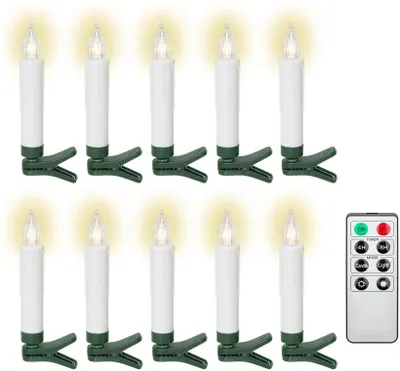 Produktbild von 10 kabellose LED-Weihnachtsbaumkerzen