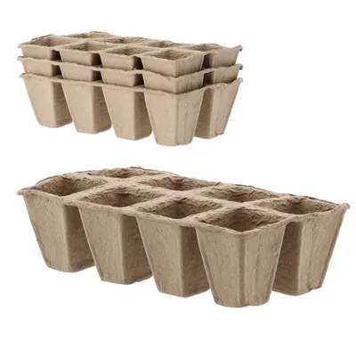 Produktbild von Torfbehälter für die Aufzucht 24,5 x 12,5 x 6 cm – 3 Platten pro Packung