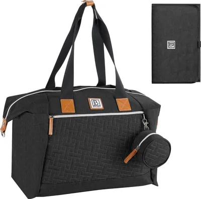 Produktbild von Brisby Weekender Wickeltasche/Umhängetasche – Wickelunterlage – Schwarz