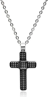 Produktbild von Edelstahl-Halskette mit Kreuz-Anhänger