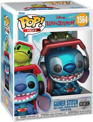 Produktbild von Funko Pop! Plus Disney: Lilo & Stitch - Gamer Stitch (Metallic) #1564