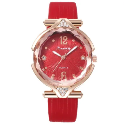 Image de Montre Femme HA-12401 Rouge - Élégance et Confort KP12401