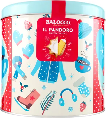 Produktbild von Balocco Pandoro 'il Pandoro in Winterdose', 750 g