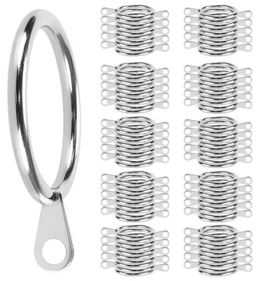 Vorhangringe 38 mm, silber, 100 Stück, Metall