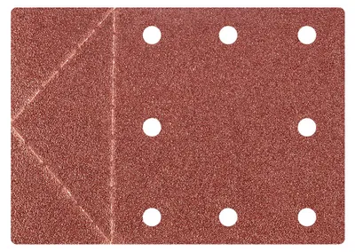 Productafbeelding van Schuurpapier, 115 x 160 mm, met 8 gaten, scheurrand, klittenband, korrel P60, 3 stuks.