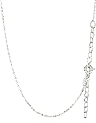 Produktbild von Längenverstellbare Ankerkette flachgewalzt 40+5cm 925 Silber 1mm breit Halskette