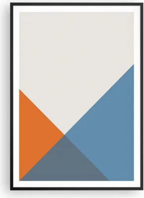 Produktbild von Gerahmtes Poster - Schwarzer Rahmen - Vier die Farben Abstraktion - 70x100 cm - Wand Bild - Wanddeko - Wandbilder - Wandposter - Bilderrahmen - Bilder - Kunstdruck - Wandbild - P2BPA70x100-4234