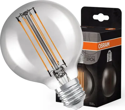 Obrázok produktu pre OSRAM Vintage 1906 LED CLASSIC SLIM Filament Globe 11W 818 žiarovka z dymového skla E27 500lm 1800K teplá biela ako 42W stmievateľná 4099854090783
