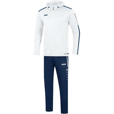 Produktbild von Jako Fußball Präsentationsanzug Striker 2.0 mit Kapuze Damen Sportanzug weiß marine Gr 38